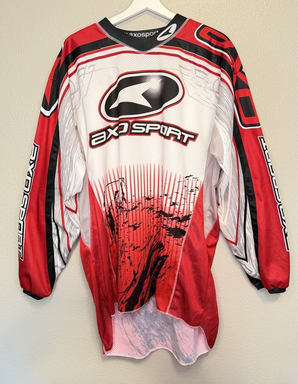 AXO Jersey XXL Red White Motocross Supercross Biker Racing MX Dirtbike Moto Read
